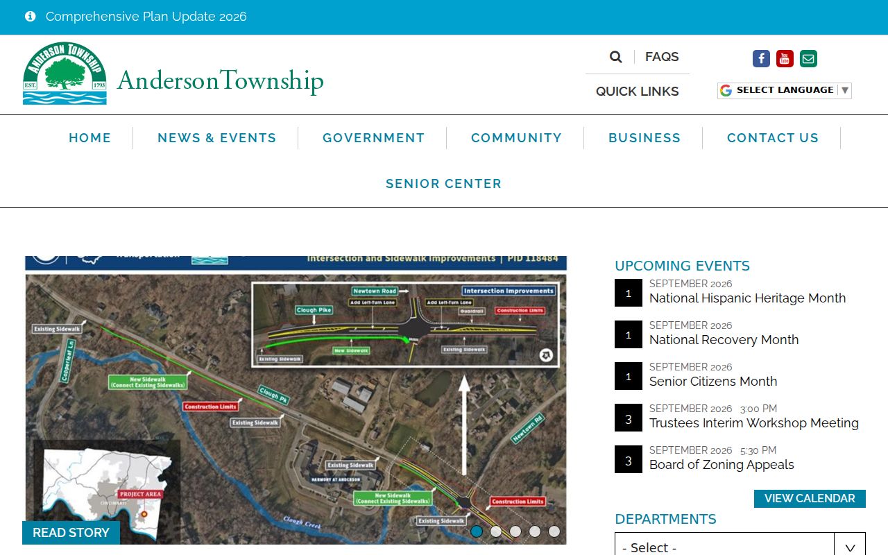 Anderson Township residents directory Township government source