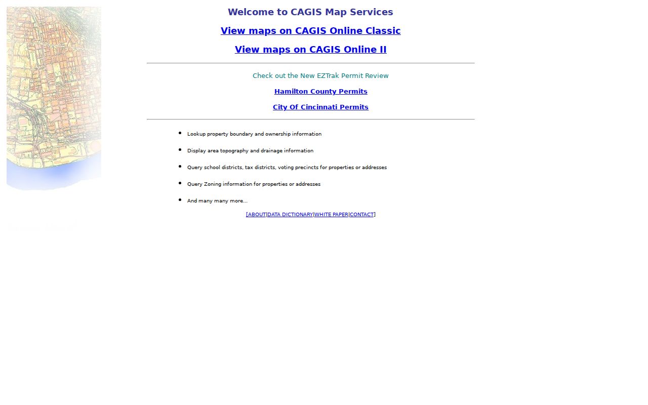 Anderson Township street directory CAGIS parcel map source